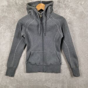 TNA Gray Zip-Up Hoodie‎ Size XS Girls